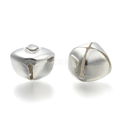 Iron Bell Pendants, Silver Color Plated, 20x25x24mm, Hole: 2x5mm(IFIN-Q112-04S)