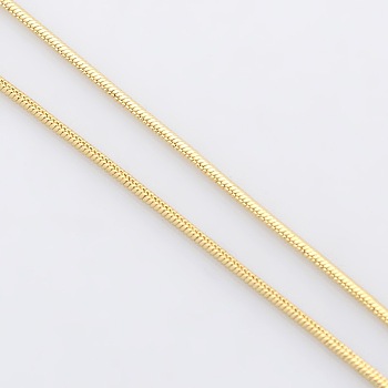 Soldered Brass Snake Chain, Golden, 1mm