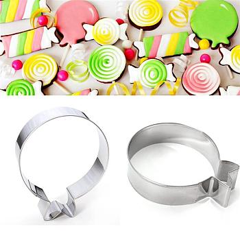 304 Stainless Steel Cookie Cutters, Cookies Moulds, DIY Biscuit Baking Tool, Balloon, Stainless Steel Color, 80x62mm