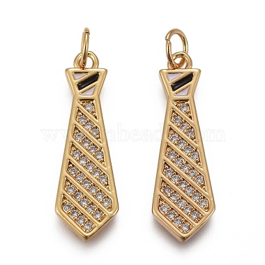 Real 18K Gold Plated Clear Others Brass+Cubic Zirconia+Enamel Pendants