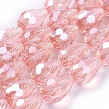 15mm LightSalmon Drop Glass Beads