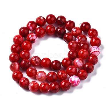 Dyed Natural Crackle Agate Beads Strands(X-G-T100-03C)-4