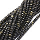 Natural Golden Sheen Obsidian Beads Strands(G-E569-I02)-1