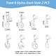 8 Pairs 8 Styles 304 Stainless Steel Cuff Earings(EJEW-UN00005)-3