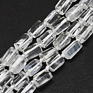 Natural Quartz Crystal Beads Strands, Rock Crystal, Nuggets, 6~12x6~7mm, Hole: 0.8mm, about 26~35pcs/strand, 15.55''~16.14''(39.5~41cm)(G-O170-137)