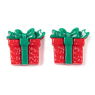 Christmas Decorations Theme Opaque Resin Decoden Cabochons, Box, 17x18x6mm(RESI-Z026-01A)