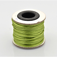 Macrame Rattail Chinese Knot Making Cords Round Nylon Braided String Threads, Yellow Green, 2mm, about 10.93 yards(10m)/roll(X-NWIR-O001-A-15)