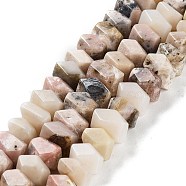 Natural Pink Opal Beads Strands, Nuggets, Faceted, 6~8x10.5~14x8~9.5mm, Hole: 1.2mm, about 57~61pcs/strand, 15.16''~15.39''(38.5~39.1cm)(G-D091-A01)