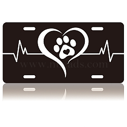 Aluminum Alloy Decoration Frame, for Licence Plate, Rectangle, Heart, 150x300x8mm(AJEW-WH0443-002)