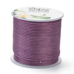 Polyester Braided Cords, for Jewelry Making Beading Crafting, Dark Orchid, 1.5mm, about 21.87 yards(20m)/roll(OCOR-I006-A05-26)