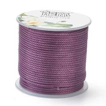 Polyester Braided Cords, for Jewelry Making Beading Crafting, Dark Orchid, 1.5mm, about 21.87 yards(20m)/roll
