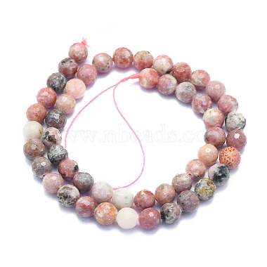 Natural Plum Blossom Jade Beads Strands(G-K310-A14-8mm)-2