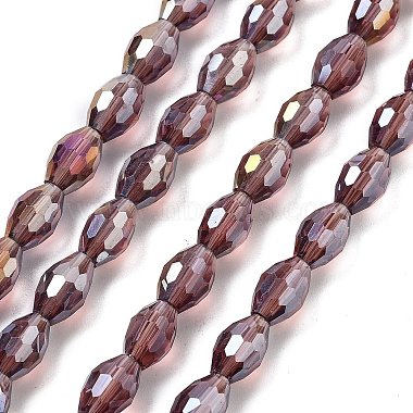 Medium Orchid Oval Glass Beads