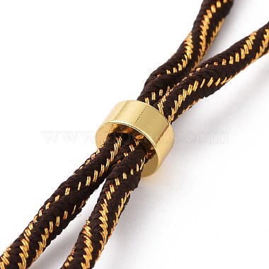 Bracelets argentés en corde de nylon(MAK-C003-03G-26)-2