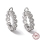 Rhodium Plated 925 Sterling Silver Micro Pave Cubic Zirconia Twister Clasps(STER-K176-16P)-1