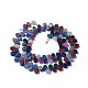 teints agate naturelle perles brins(G-F595-A16)-2