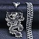 304 Stainless Steel Enamel Pendant Necklaces for Women Men(NJEW-G123-09P)-1