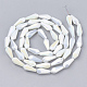 Electroplate Opaque Solid Color Glass Beads Strands(EGLA-T008-12-M)-3