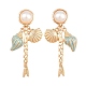 Alloy Enamel with Plastic Pearls Stud Earrings(EJEW-Z172-05G-02)-2