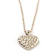Coeur plaqué or avec colliers pendentif en émail en alliage constellation/signe du zodiaque(NJEW-H214-A07-G)-2