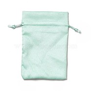 Velvet Cloth Drawstring Bags, Jewelry Bags, Christmas Party Wedding Candy Gift Bags, Rectangle, Aquamarine, 15x10cm(TP-G001-01D-05)