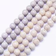 Natural Malachite Beads Strands, Round, 8mm, Hole: 1mm, about 47pcs/strand, 15.55 inch(G-F425-39)