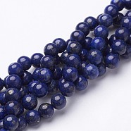 16 inch Grade A Round Dyed Natural Lapis Lazuli Beads Strand, 4mm, Hole: 1mm, about 92pcs/strand, 16 inch.(G-GSR4mmC123)