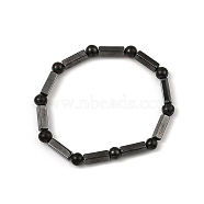 Synthetic Non-Magnetic Hematite Beaded Bracelets, Rectangle, Inner Diameter: 2-1/4 inch(5.65cm)(BJEW-E084-04)