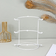 Hair Accessories Wedding Iron Display Stands, for Bride Crown, White, 17.5x19.5cm(PW-WG60264-03)