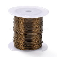 (Defective Closeout Sale:Defective Spool), Copper Wire, for Jewelry Making, Antique Bronze, 22 Gauge, 0.6mm, about 50m/roll(CWIR-XCP0001-03)