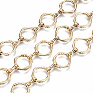 Alloy Chains, Pentagon Link Chains, Long-Lasting Plated, Unwelded, Cadmium Free & Nickel Free & Lead Free, Golden, Pentagon: 17x17.5x2.5mm, Link: 13.5x5.5x2.5mm(LCHA-T001-08LG-NR)