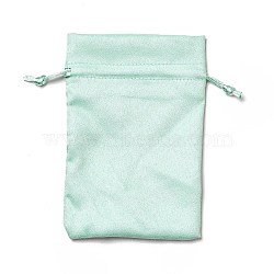 Velvet Cloth Drawstring Bags, Jewelry Bags, Christmas Party Wedding Candy Gift Bags, Rectangle, Aquamarine, 15x10cm(TP-G001-01D-05)