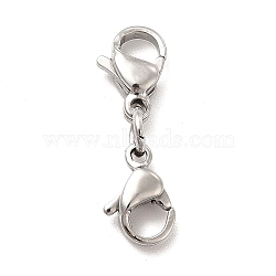 Non-Tarnish 304 Stainless Steel Double Lobster Claw Clasps, Stainless Steel Color, 20mm(STAS-E178-01A-P)