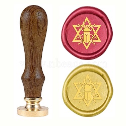 DIY Wood Wax Seal Stamp, Insect Pattern, 83x22mm, Head: 7.5mm, Stamps: 25x14.5mm(AJEW-WH0131-297)