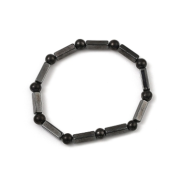Synthetic Non-Magnetic Hematite Beaded Bracelets, Rectangle, Inner Diameter: 2-1/4 inch(5.65cm)
