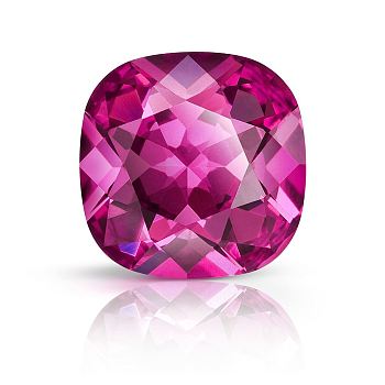 Preciosa&reg MAXIMA Crystal Fancy Stones, Czech Crystal, 435 36 132 Cushion Square, Dura Foiling, 70350 Fuchsia, 10x10mm