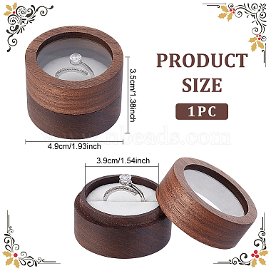 Column Wood Finger Rings Box with Acrylic Visible Window(CON-WH0089-17B)-2