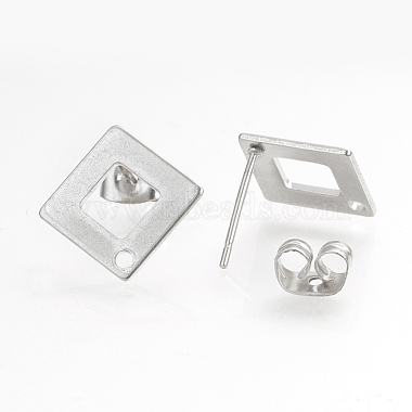 304 Stainless Steel Stud Earring Findings(X-STAS-Q223-07A)-3
