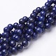 16 pouce de qualité un brin de perles de lapis-lazuli naturel teint rond(G-GSR4mmC123)-1