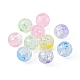 100Pcs 5 Colors Transparent Crackle Acrylic Beads(CACR-FS0001-02)-4