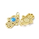 Brass Micro Pave Cubic Zirconia Pendants(KK-A197-14G)-2