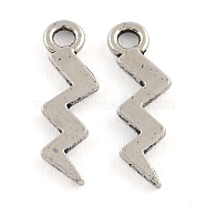 Alloy Lightning Bolt Pendants, Tibetan Style, Cadmium Free & Lead Free, Antique Silver, 15.5x5x1mm, Hole: 1.5mm, about 4505pcs/970g(TIBEP-A36703-AS-RS)