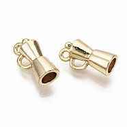 Brass Charms, Coffee Pot Shape, Nickel Free, Real 18K Gold Plated, 13x7x5mm, Hole: 1.2mm(KK-S360-029-NF)