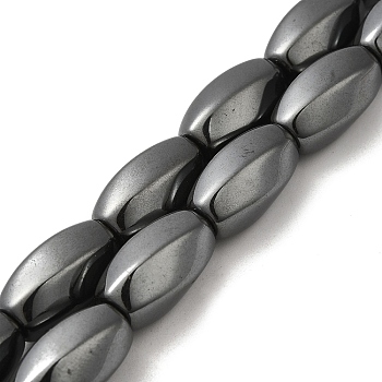 Non-Magnetic Synthetic Hematite Beads Strands, Twist, 19.5~20x11~11.5mm, Hole: 1.5mm, about 20pcs/strand, 15.59''(39.6cm)