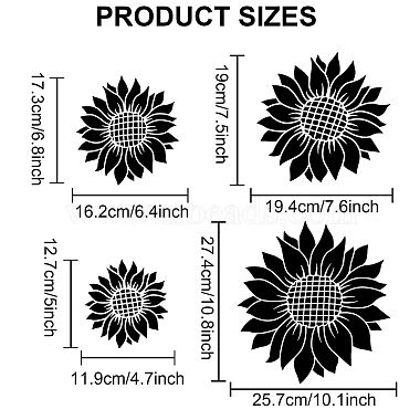 US 1 Set PET Hollow Out Drawing Painting Stencils(DIY-MA0002-52C)-2
