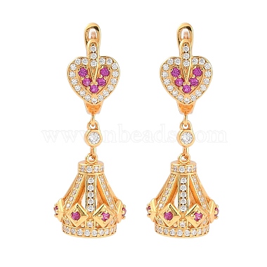 Purple Heart Cubic Zirconia Earrings