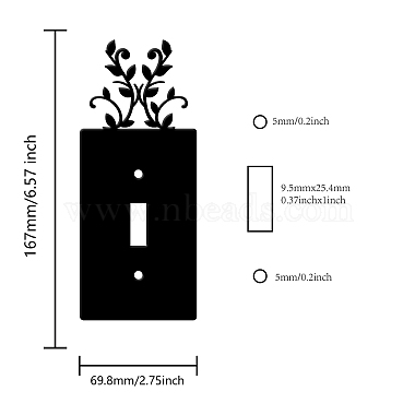 décorations d'interrupteur en fer(AJEW-WH0197-027)-2