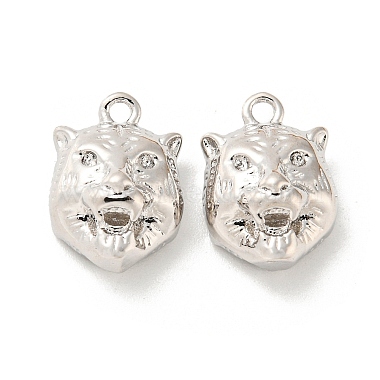 Real Platinum Plated Tiger Brass Charms