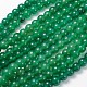 Rond vert naturel onyx agate perles brins(G-S119-03-8mm)-1