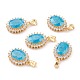 Golden Plated Brass Micro Pave Clear Cubic Zirconia Pendants(ZIRC-F123-03A)-1